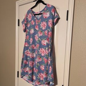 Floral Blue Dress